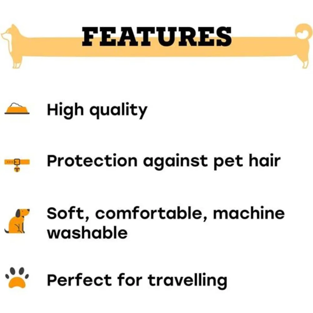 Dog Mat - 17.7 x 23.6 in Fluffy Padded Dog Blanket w/Insulation, Gray